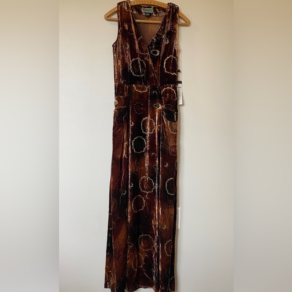 NWT Two Old Hippies Velour Maxi